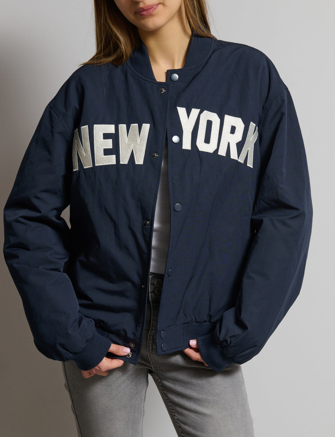 Giacca bomber con scritta