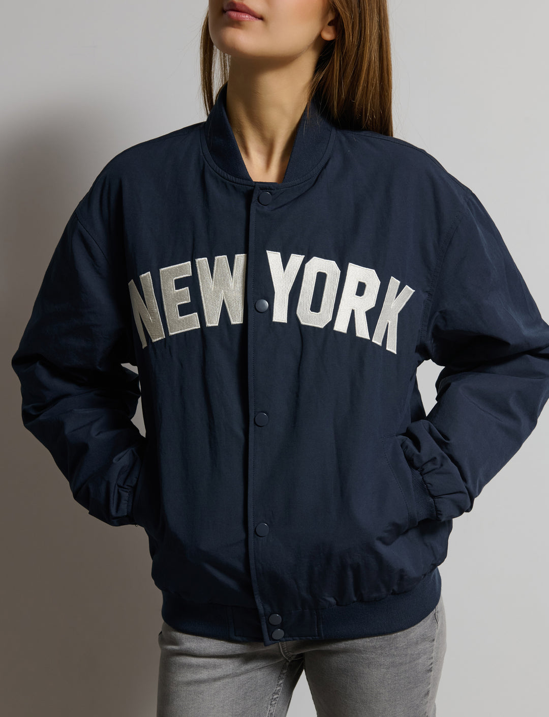 Giacca bomber con scritta