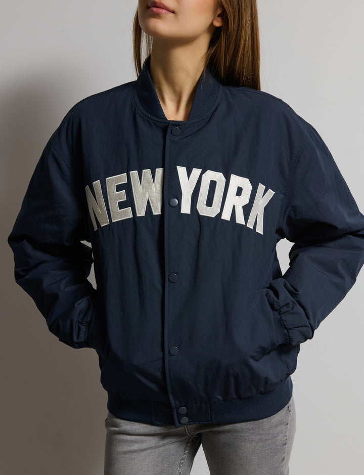 Giacca bomber con scritta