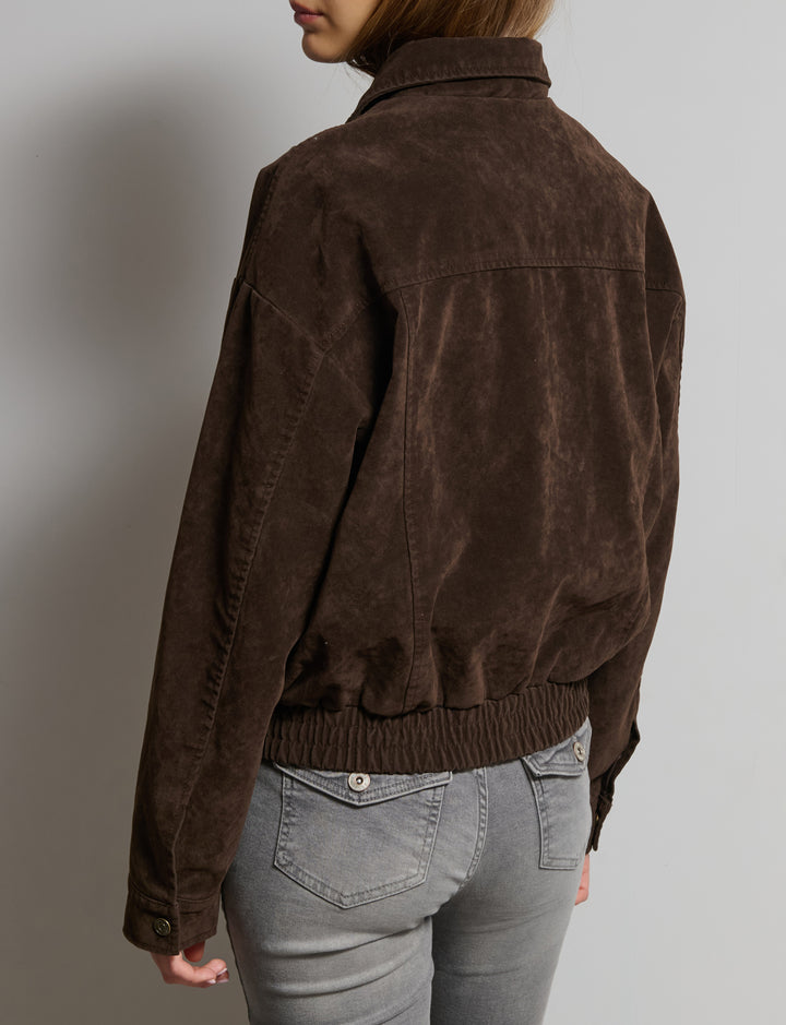 Giacca effetto camoscio