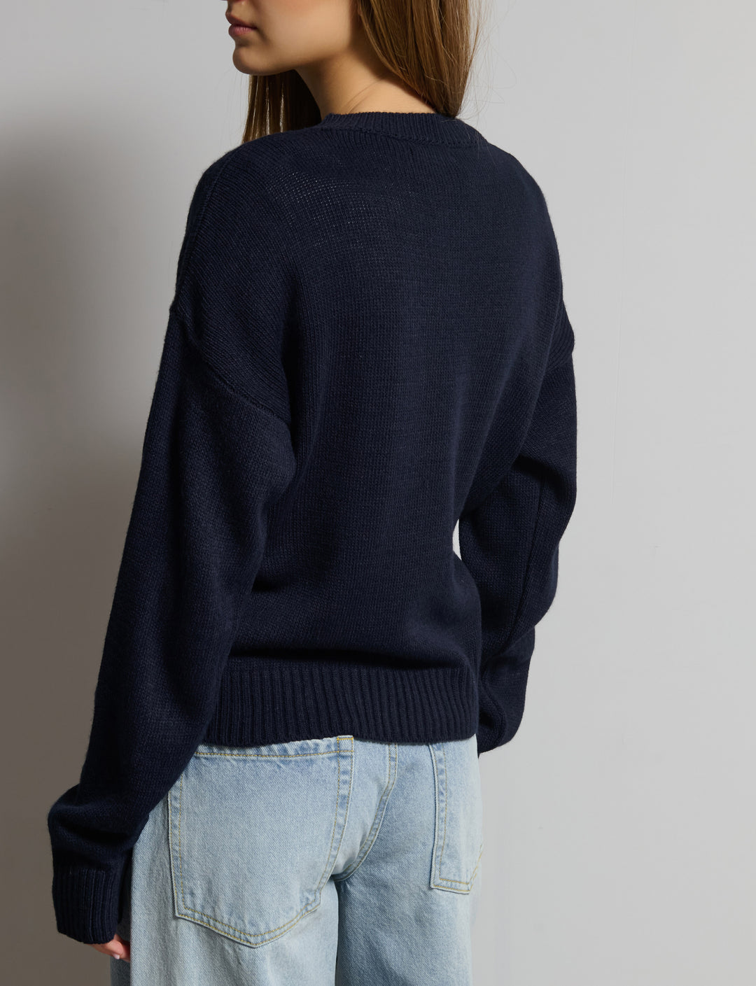 Maglione intarsio scritta