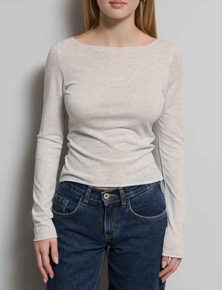 Maglietta aderente manica lunga