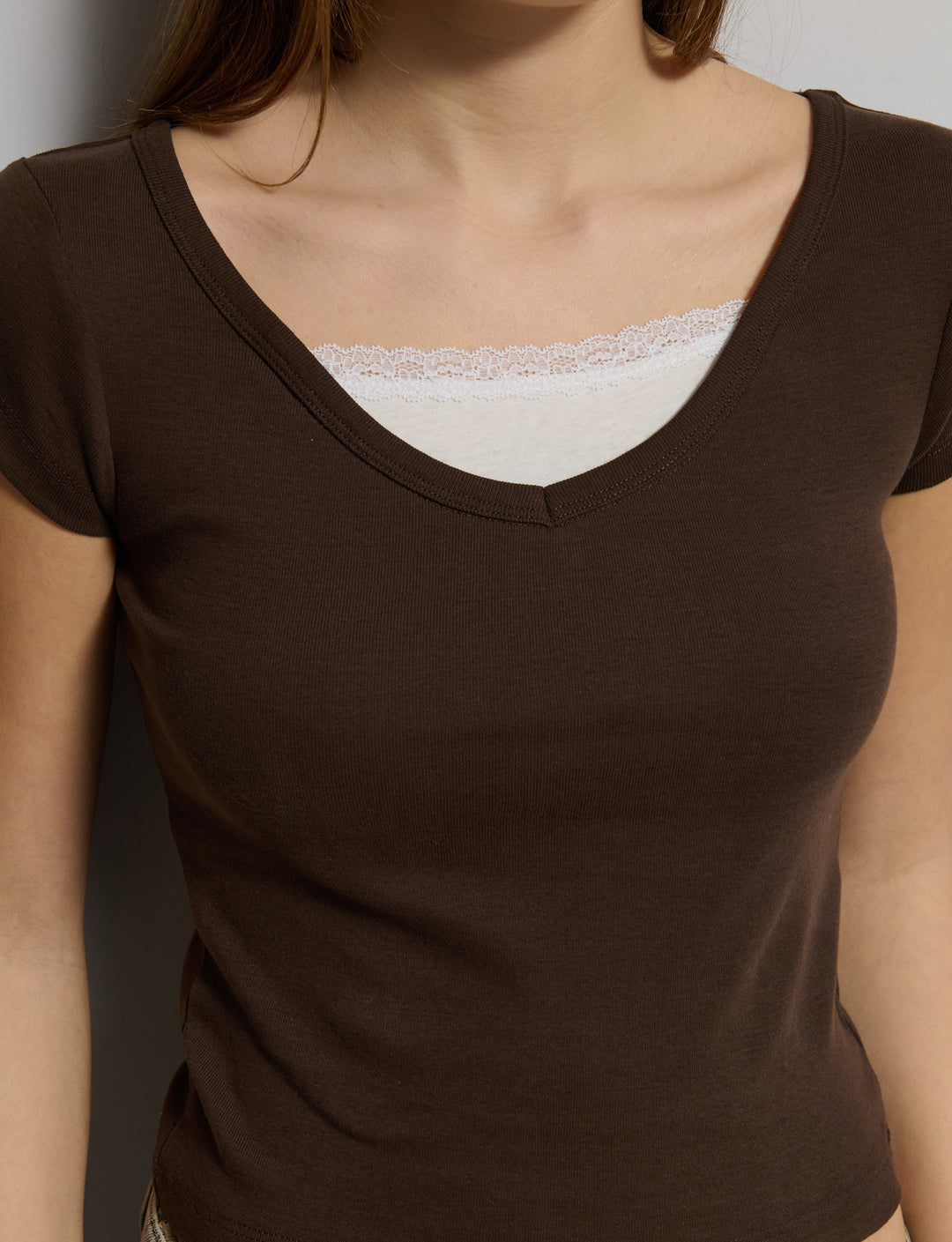 Top doppio con pizzo