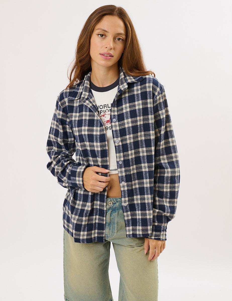 Camicia a quadri oversize