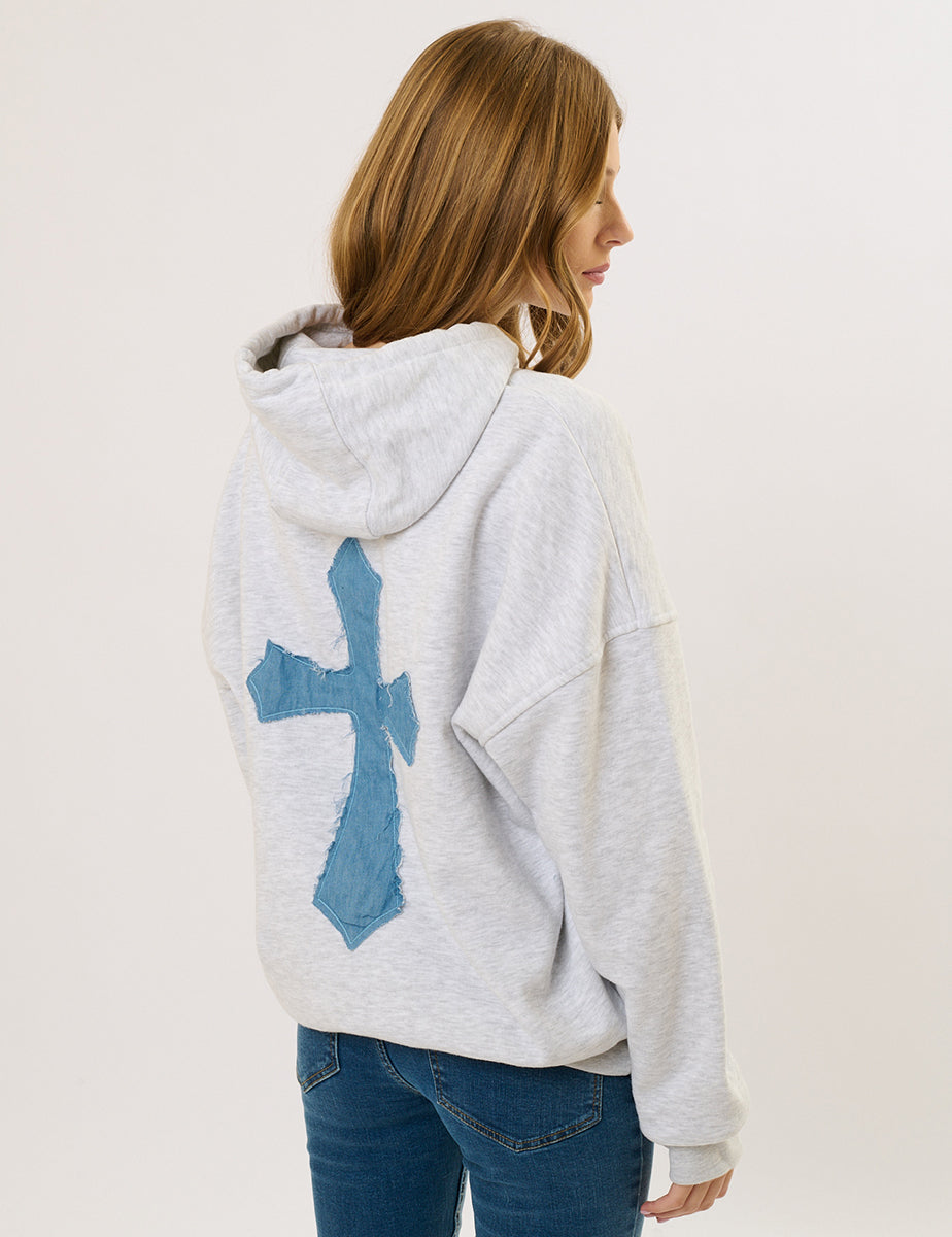 Sudadera oversize con cruz