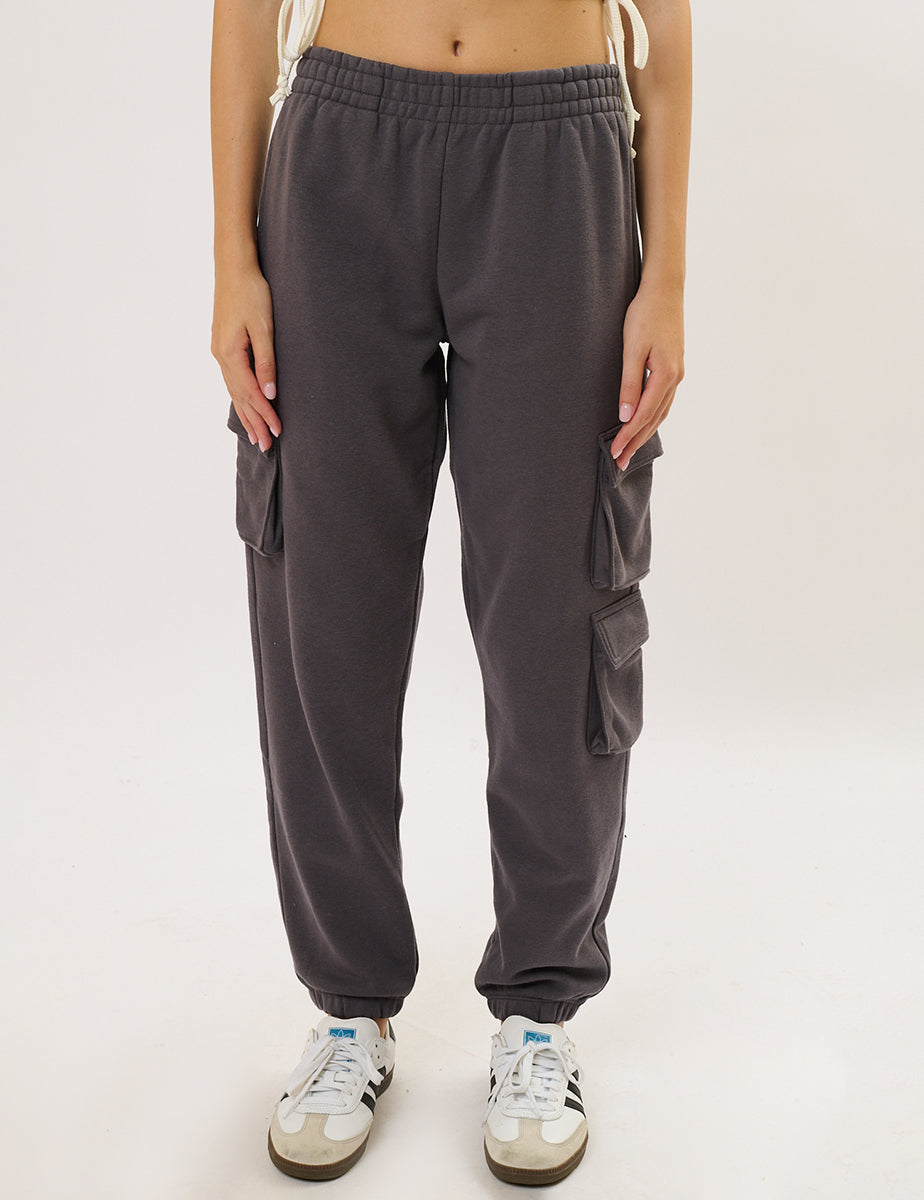 Pantalone Jogger felpato con tasconi