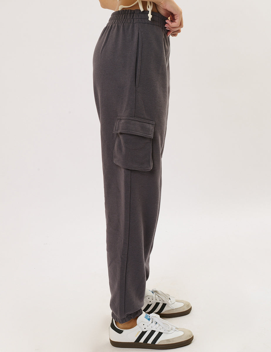 Pantalone Jogger felpato con tasconi