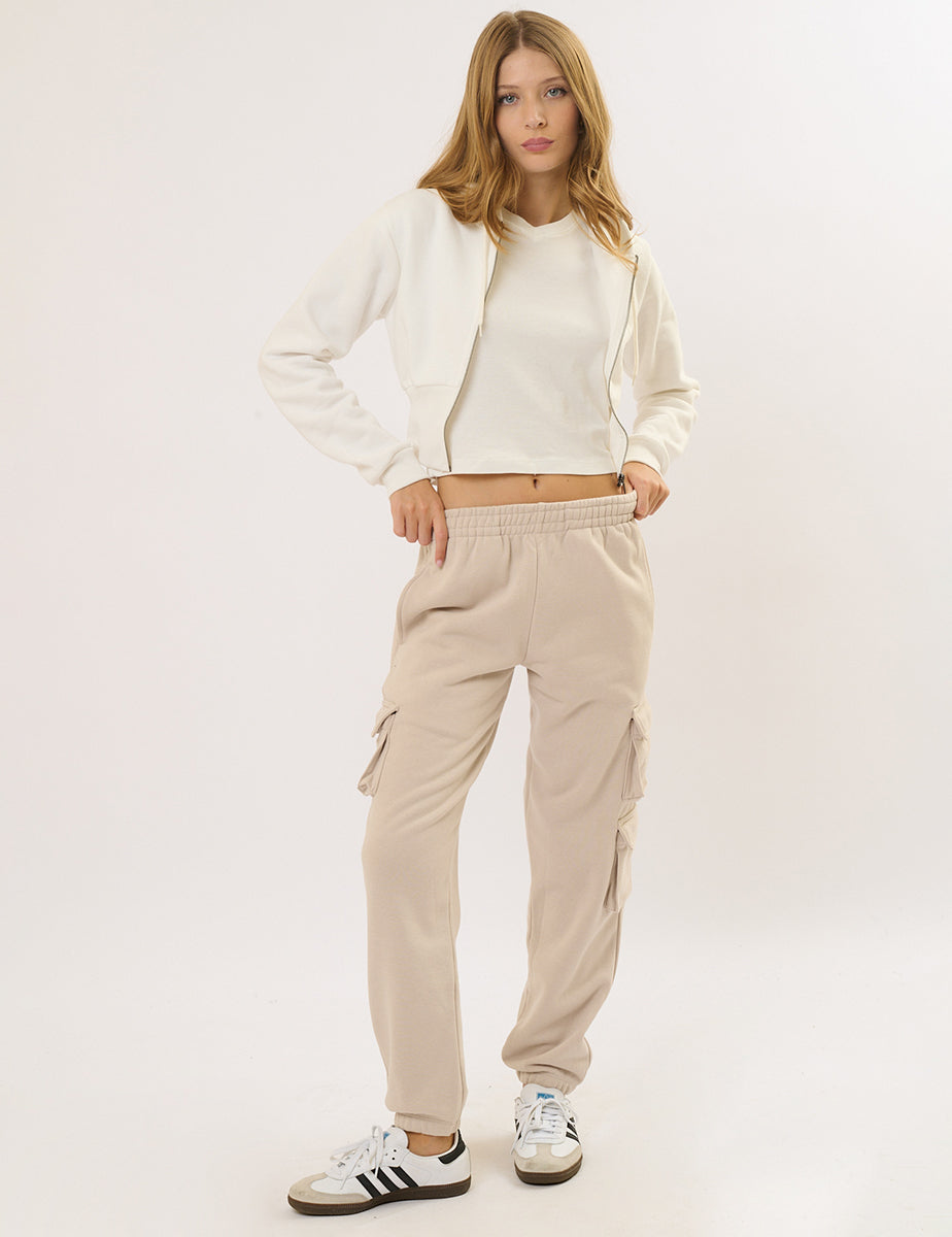 Pantalone Jogger felpato con tasconi