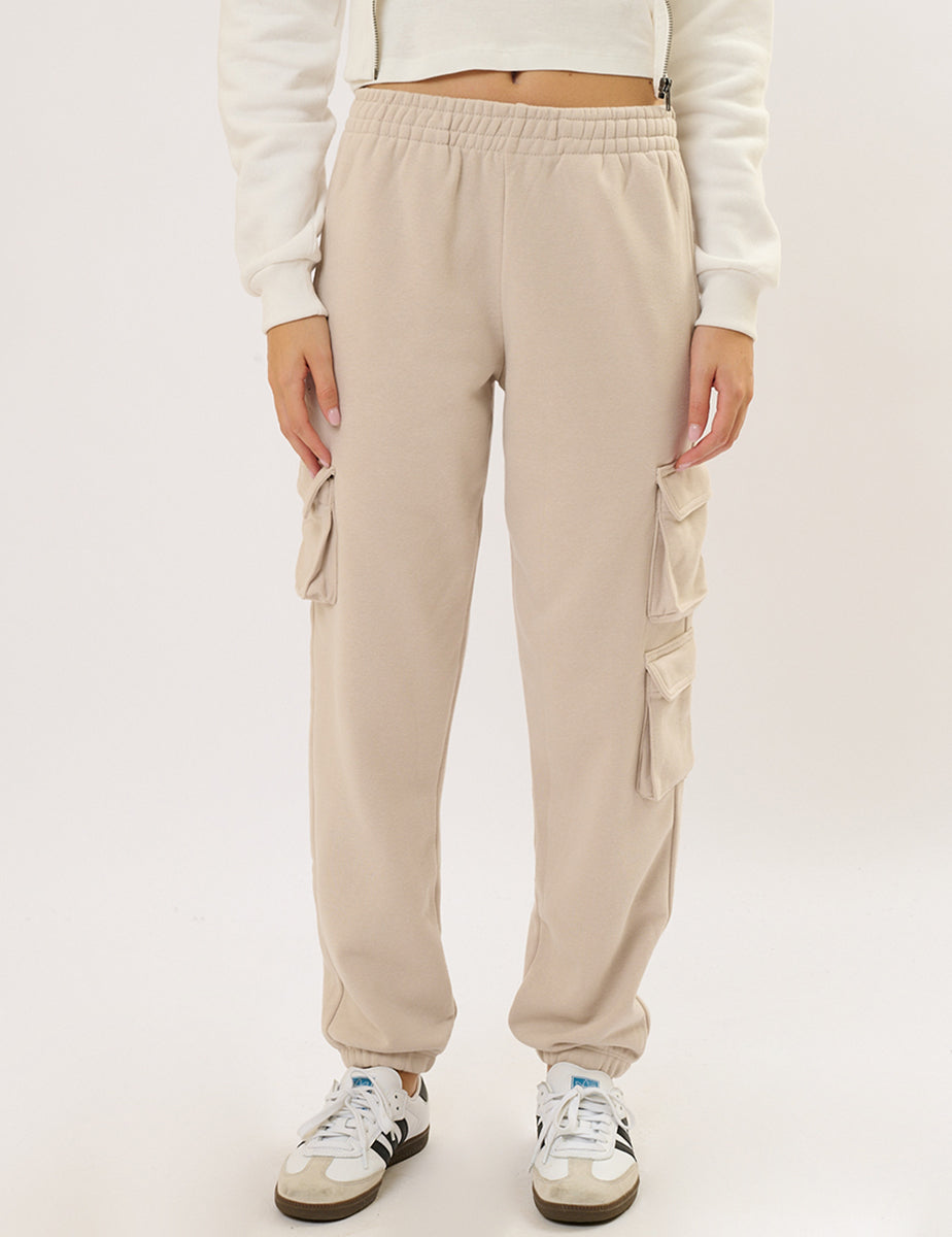 Pantalone Jogger felpato con tasconi