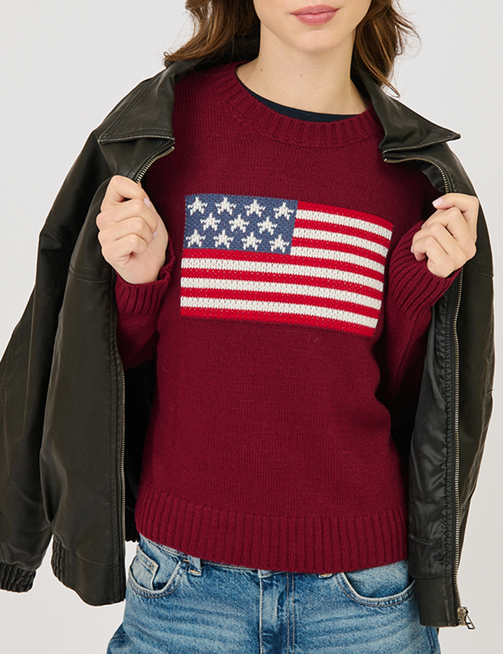 Jersey con bandera en intarsia