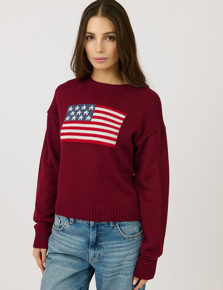 Maglione intarsio bandiera