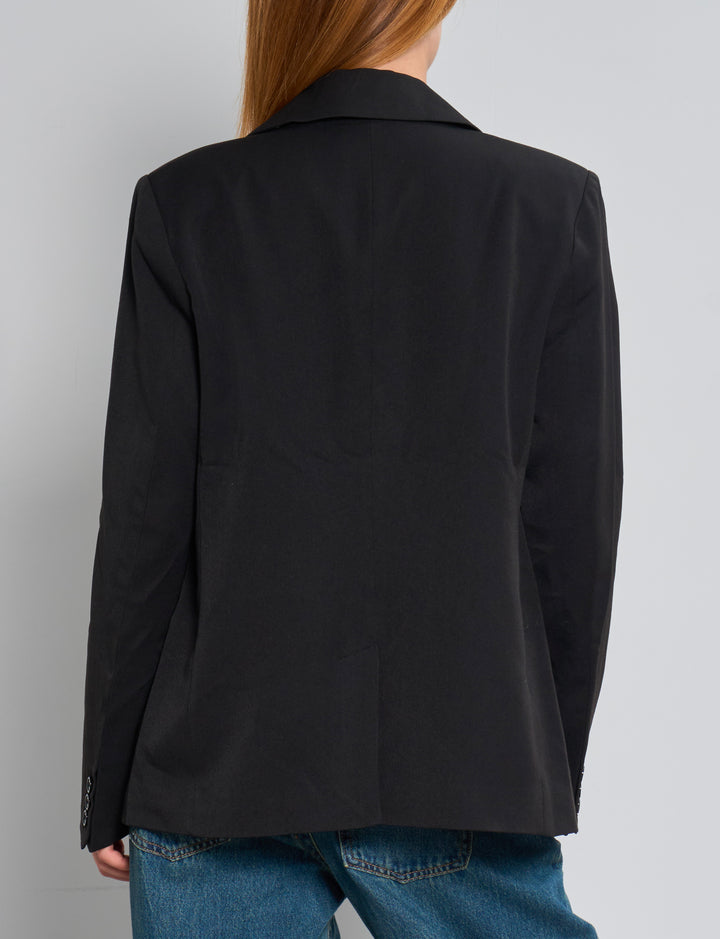 Blazer oversize nero doppio petto retro