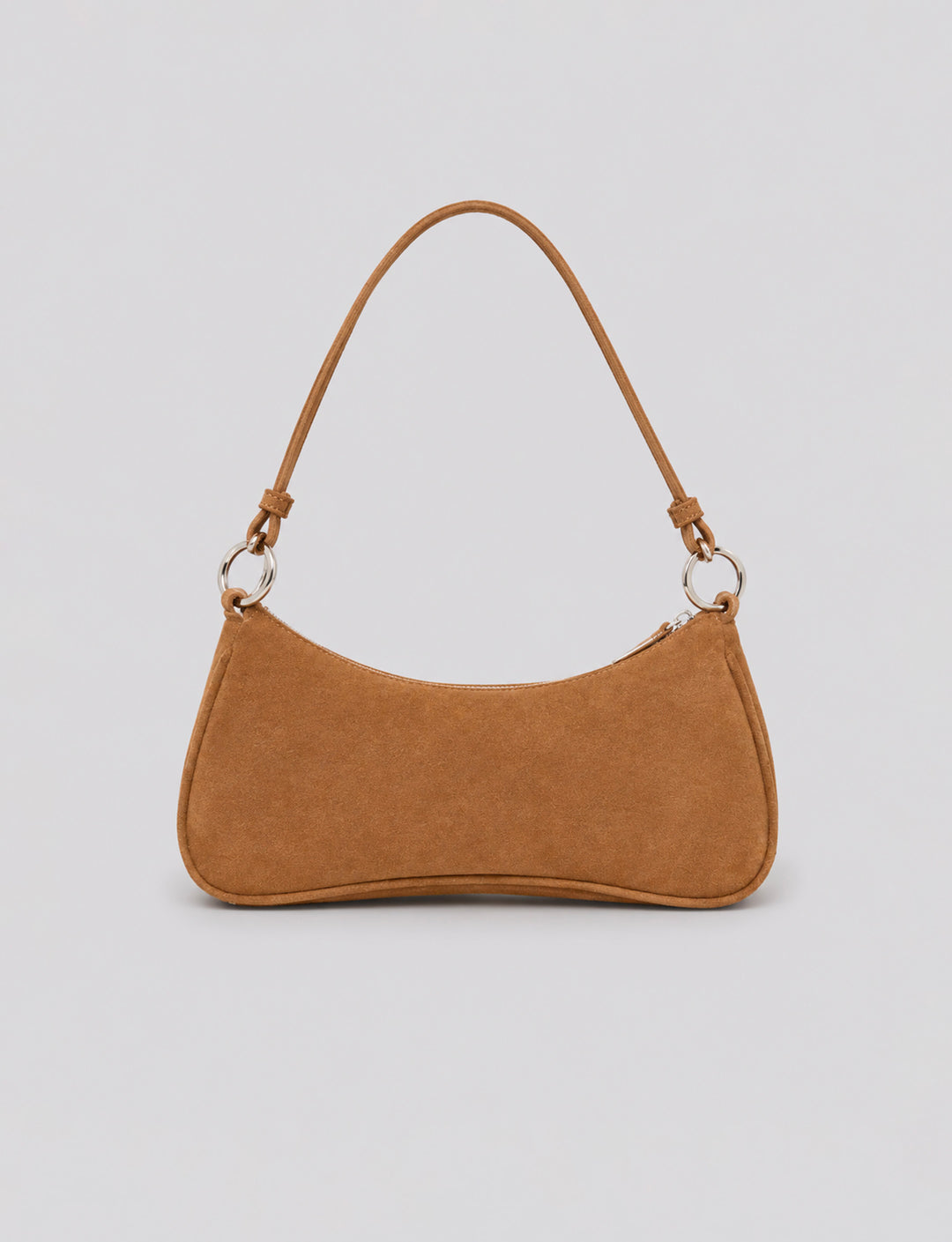 Borsa da spalla marrone in suede still life