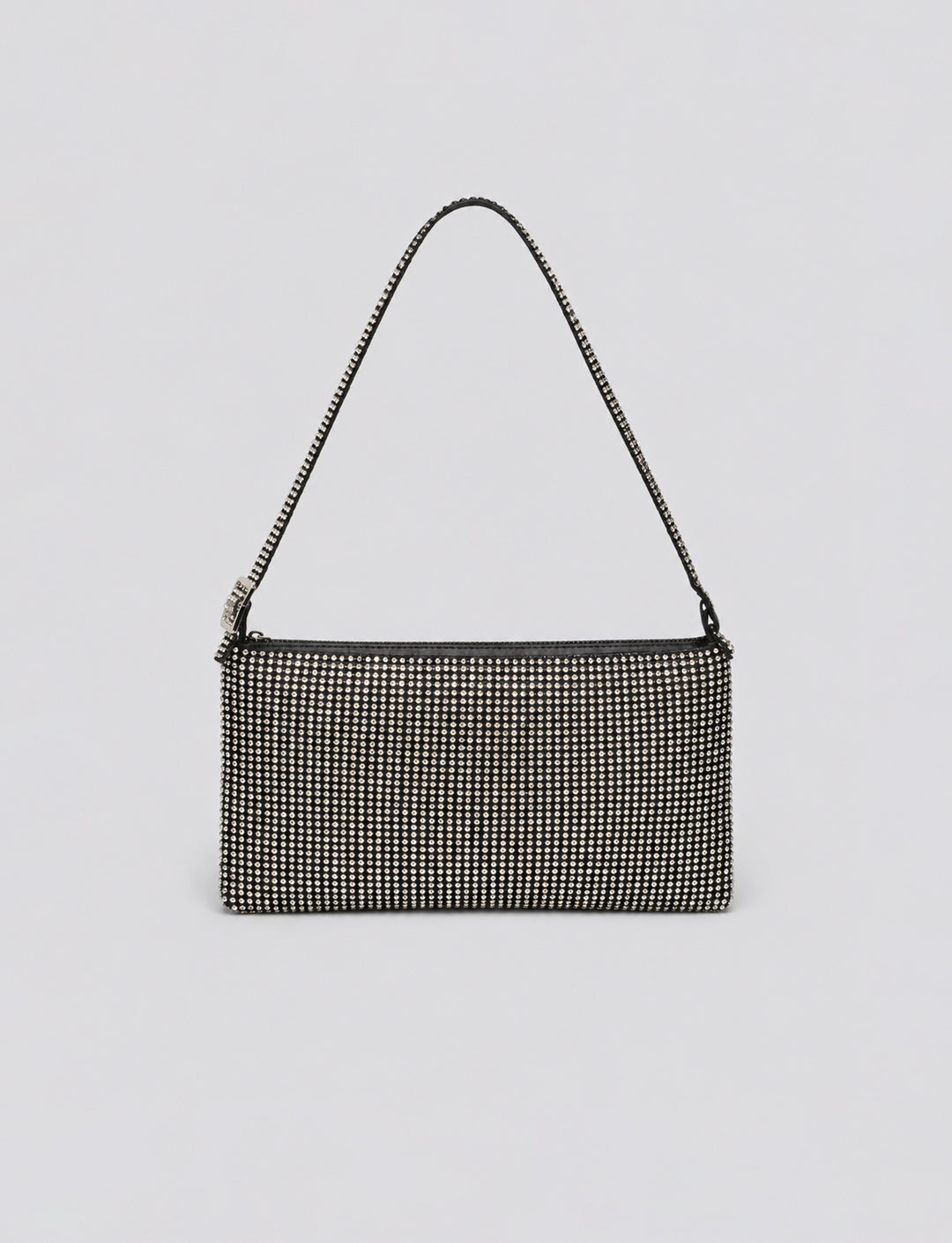 Borsa da spalla nera con strass still life