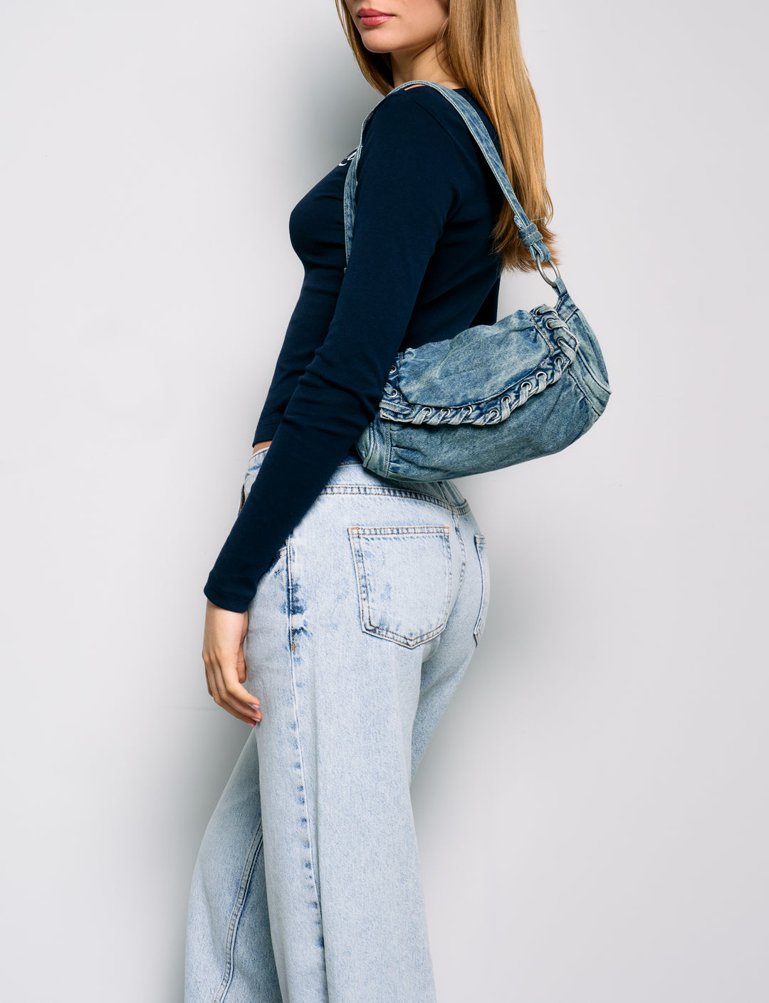 Borsa a spalla in denim