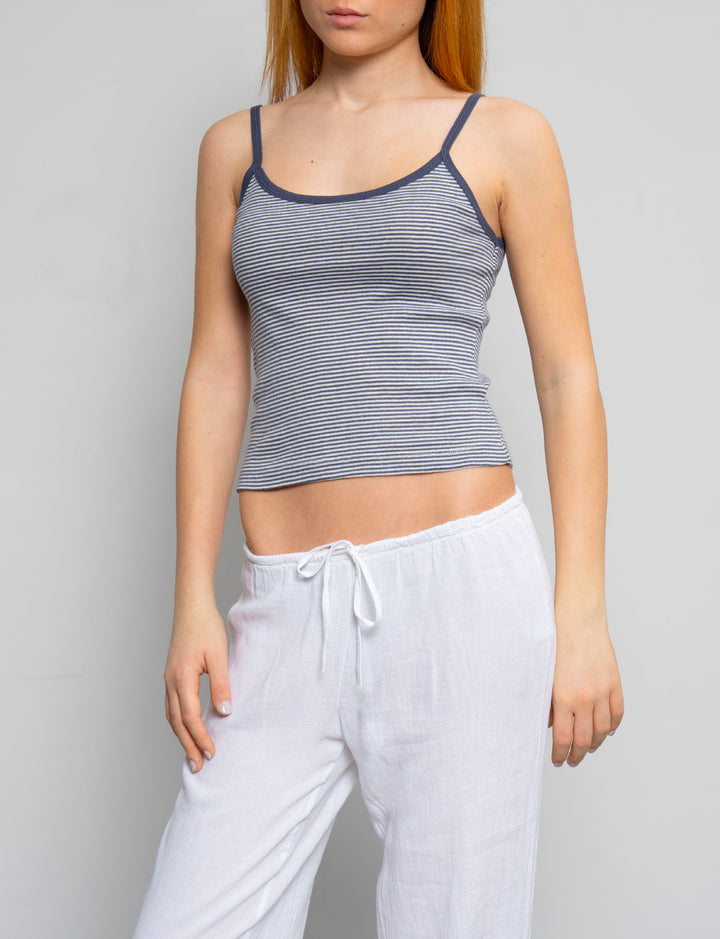 Canotta a righe blu notte