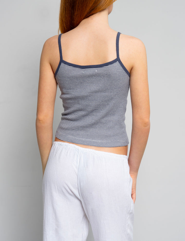 Canotta a righe blu notte