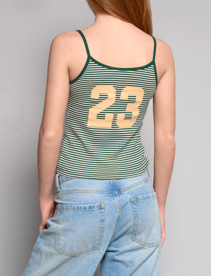 Canotta a righe con numero 23