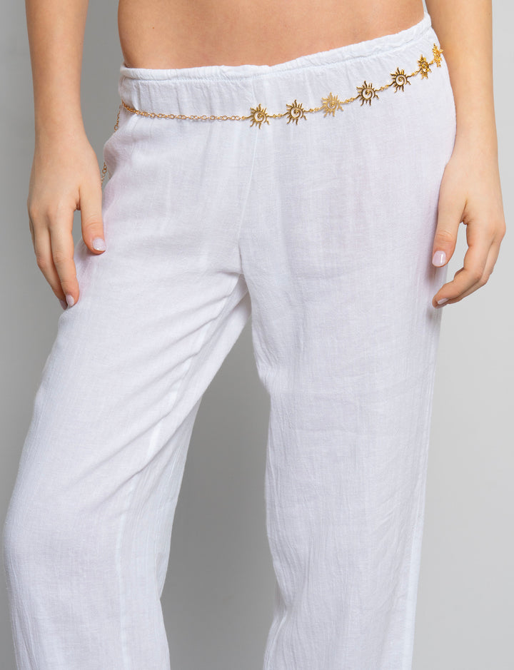 Cintura in metallo con simboli sole