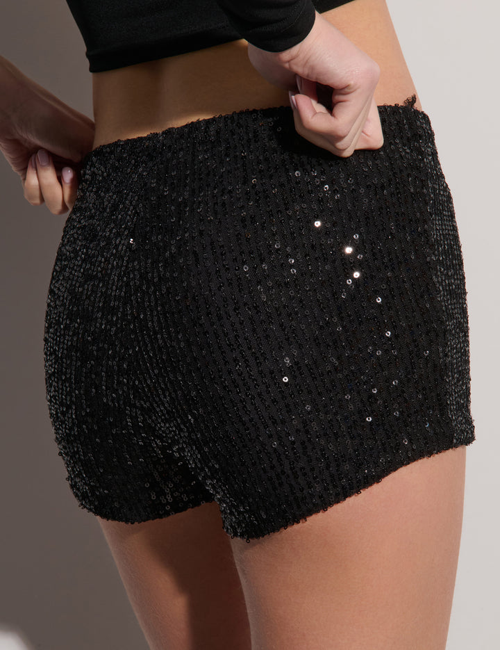 Pantaloncino culotte in paillettes