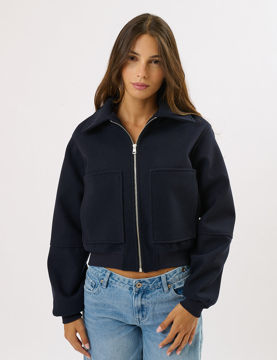 Giacca bomber con zip