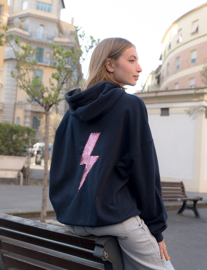 Felpa fulmine paillettes