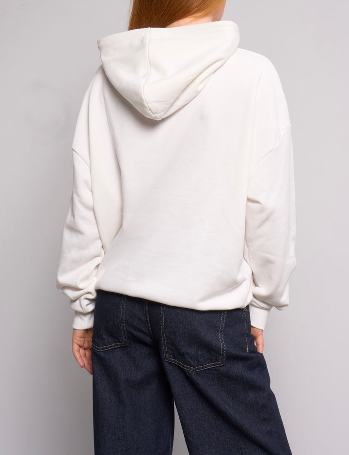 Felpa oversize bianca con scritta "Sunkissed"