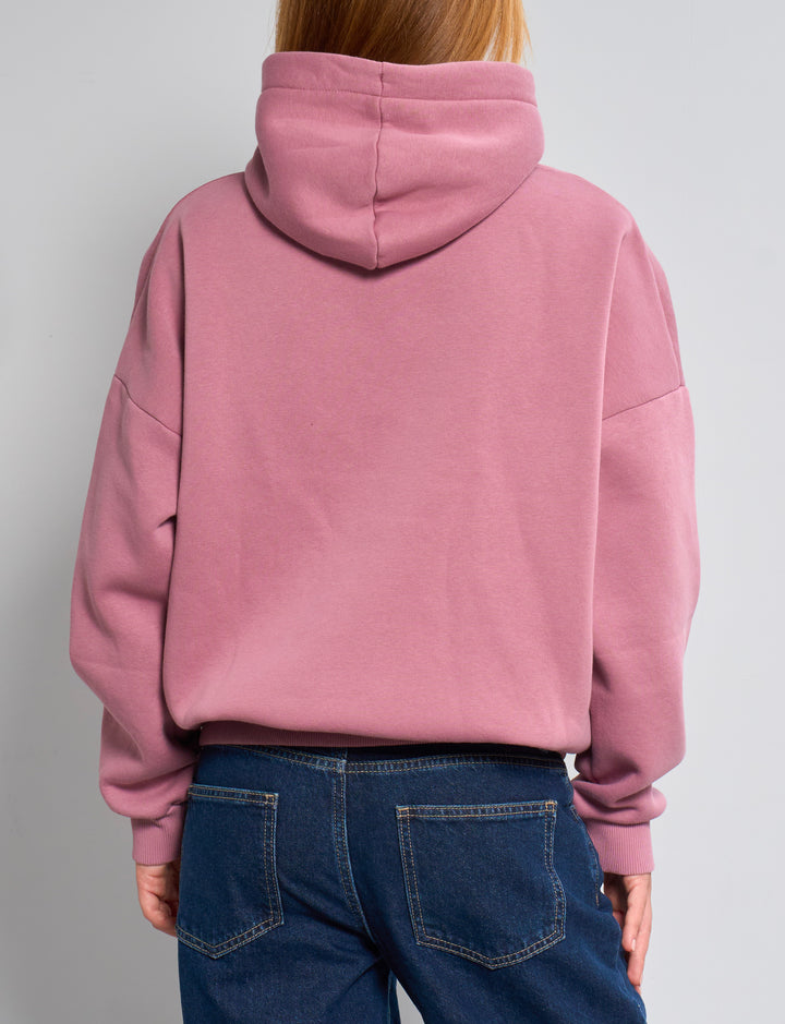 Felpa oversize rosa con stampa "look epic" retro