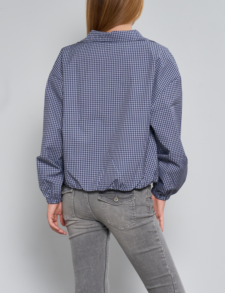 Giacca blu a quadretti retro
