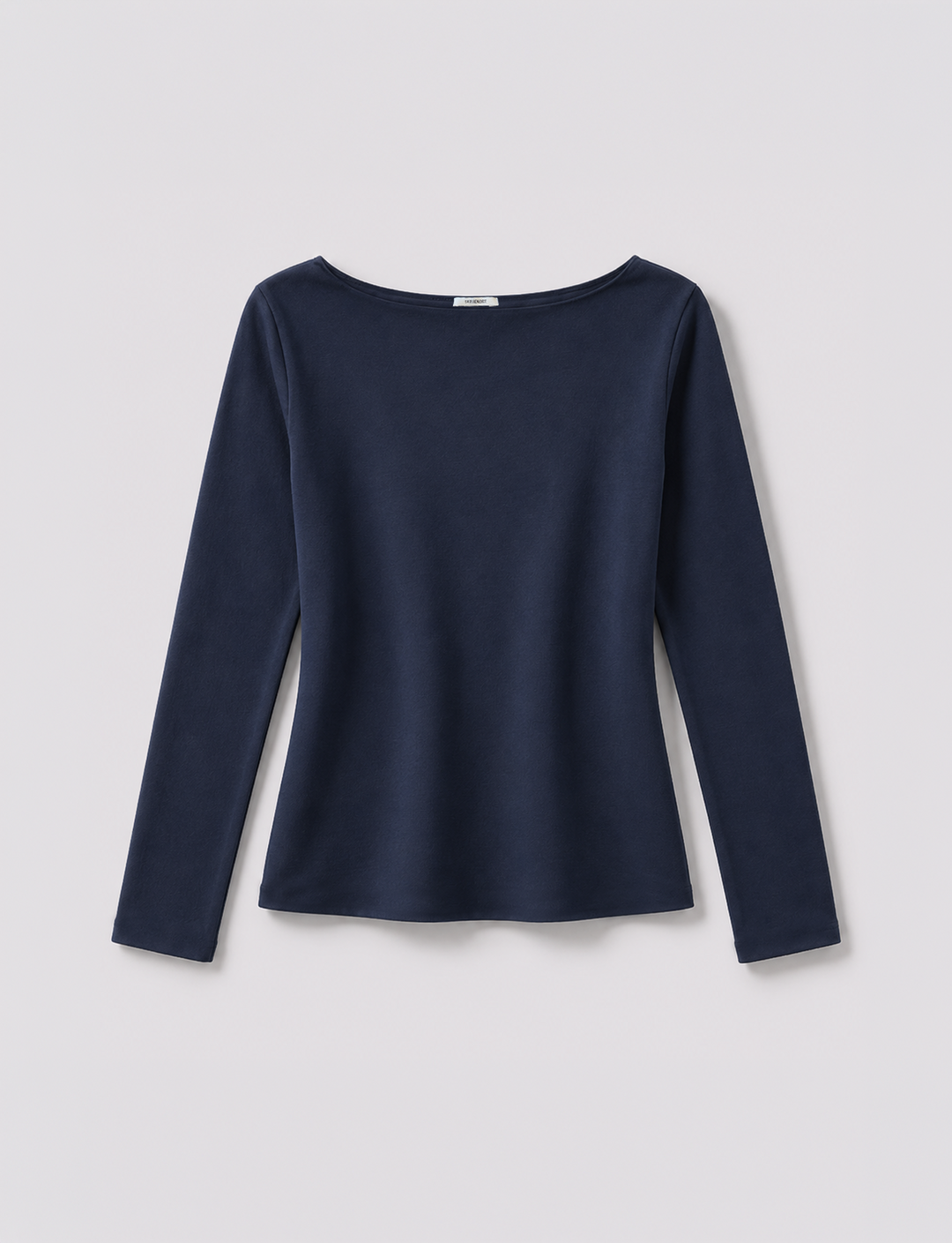Maglietta blu indigo aderente manica lunga still life