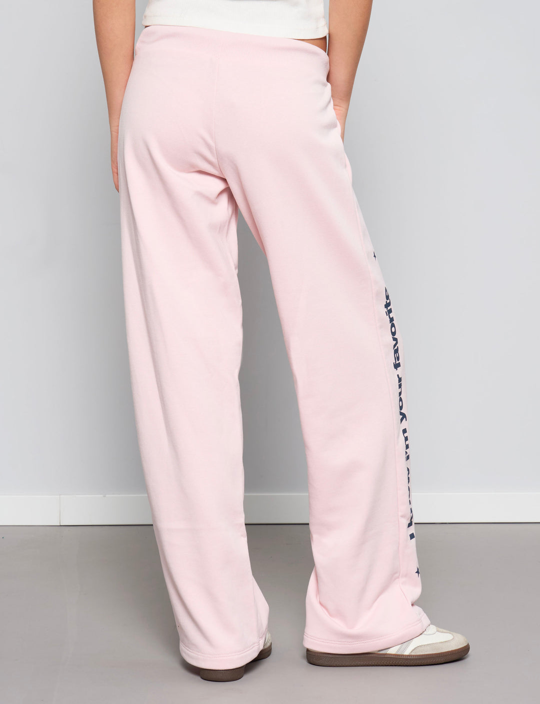 NAOMI-FAV-Pantalone tuta rosa con scritta "I know I'm your favorite" retro