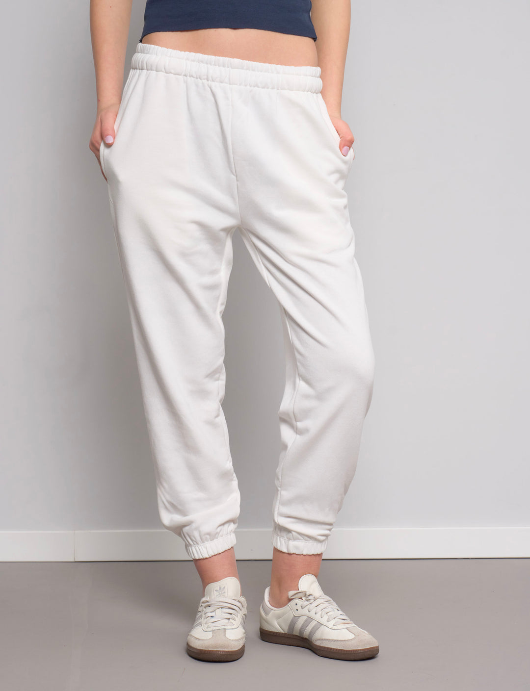 Pantalone bianco in felpa