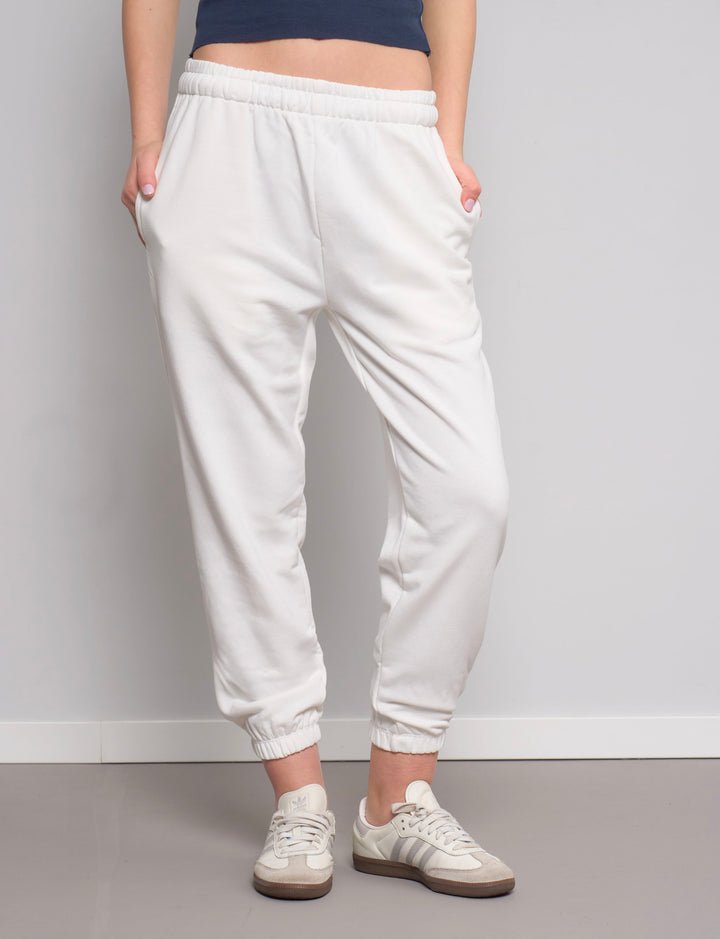 Pantalone bianco in felpa
