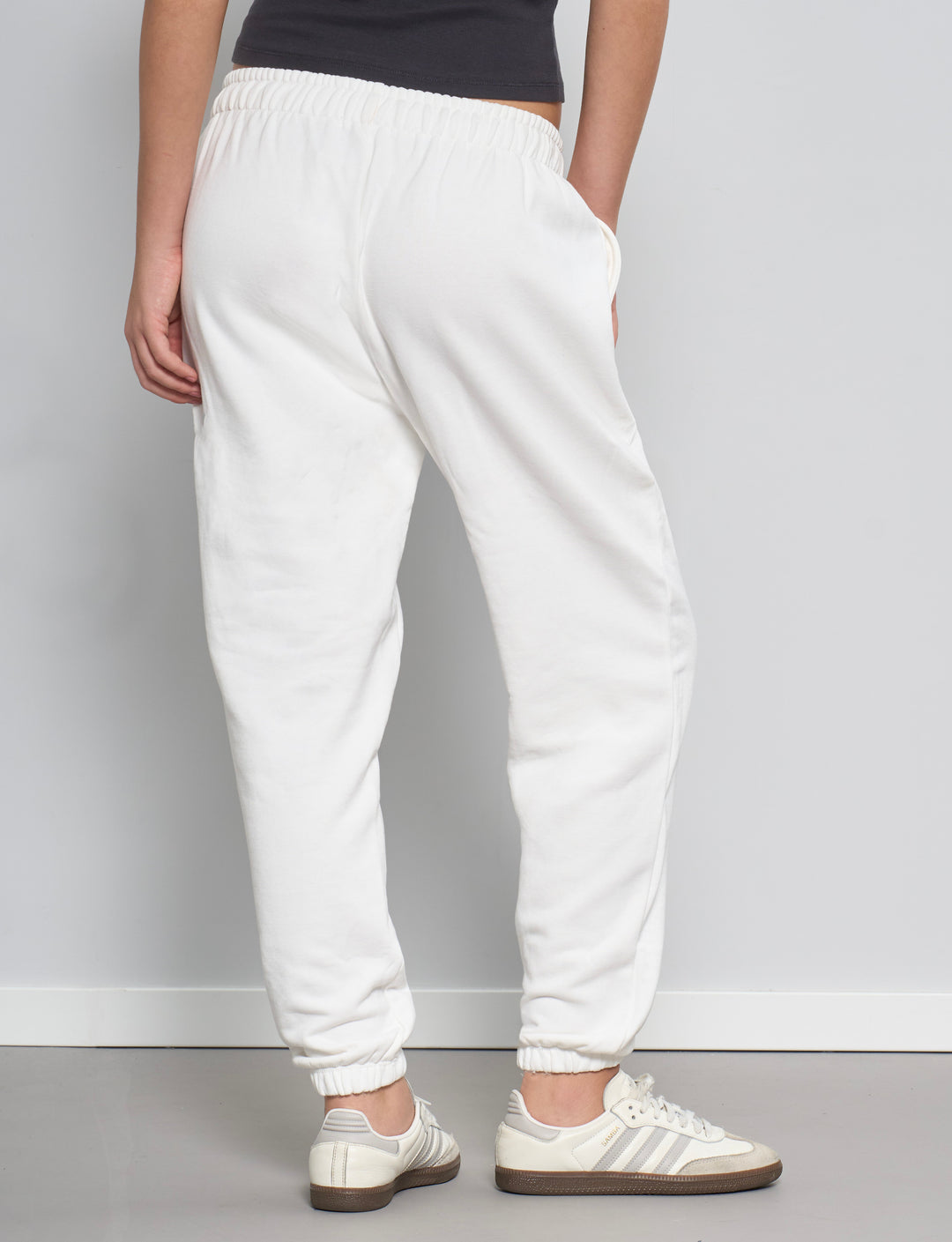 Pantalone panna in felpa retro 1