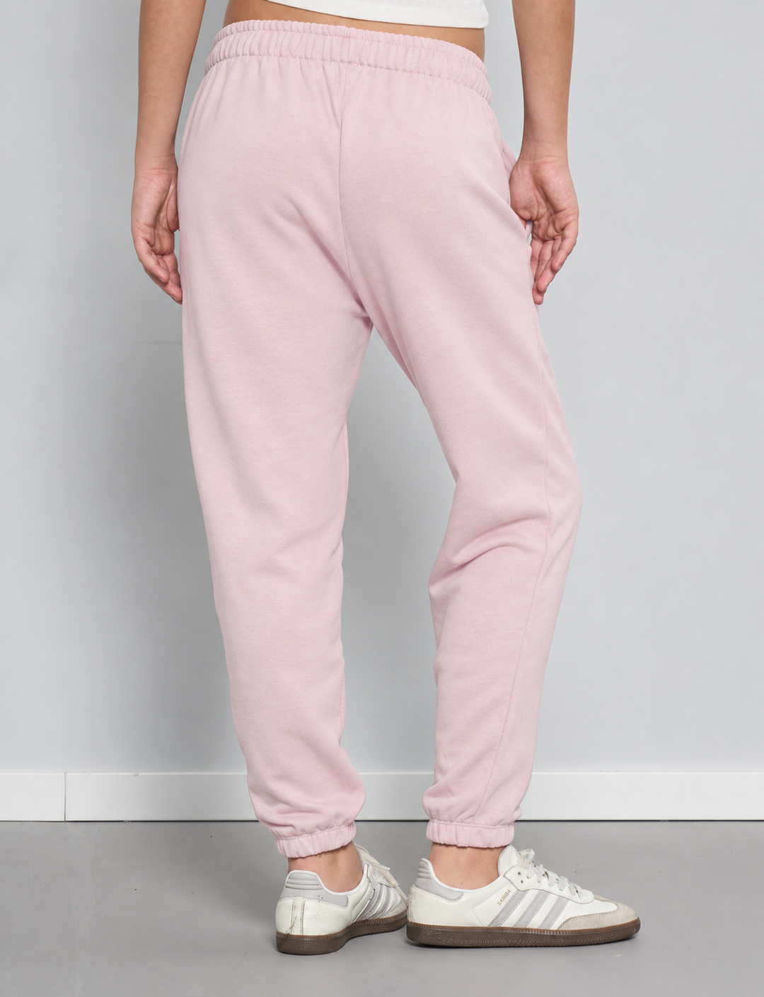 Pantalone rosa in felpa retro