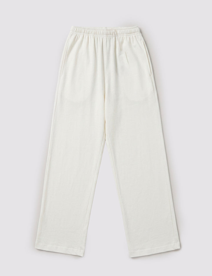 Pantalone tuta panna a gamba ampia still life