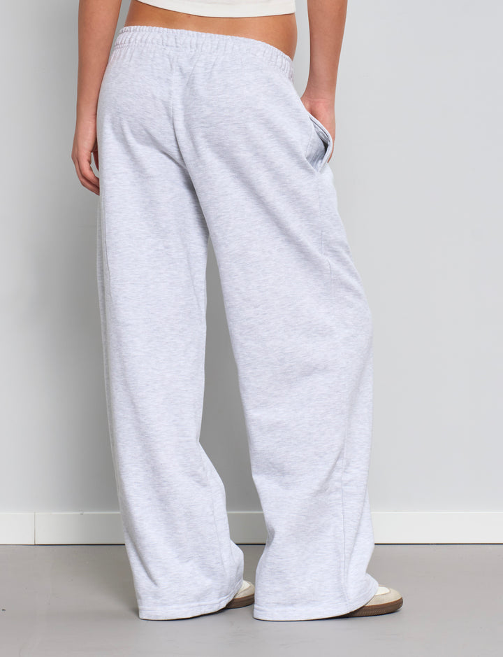 Pantaloni tuta wide leg grigi in felpa retro