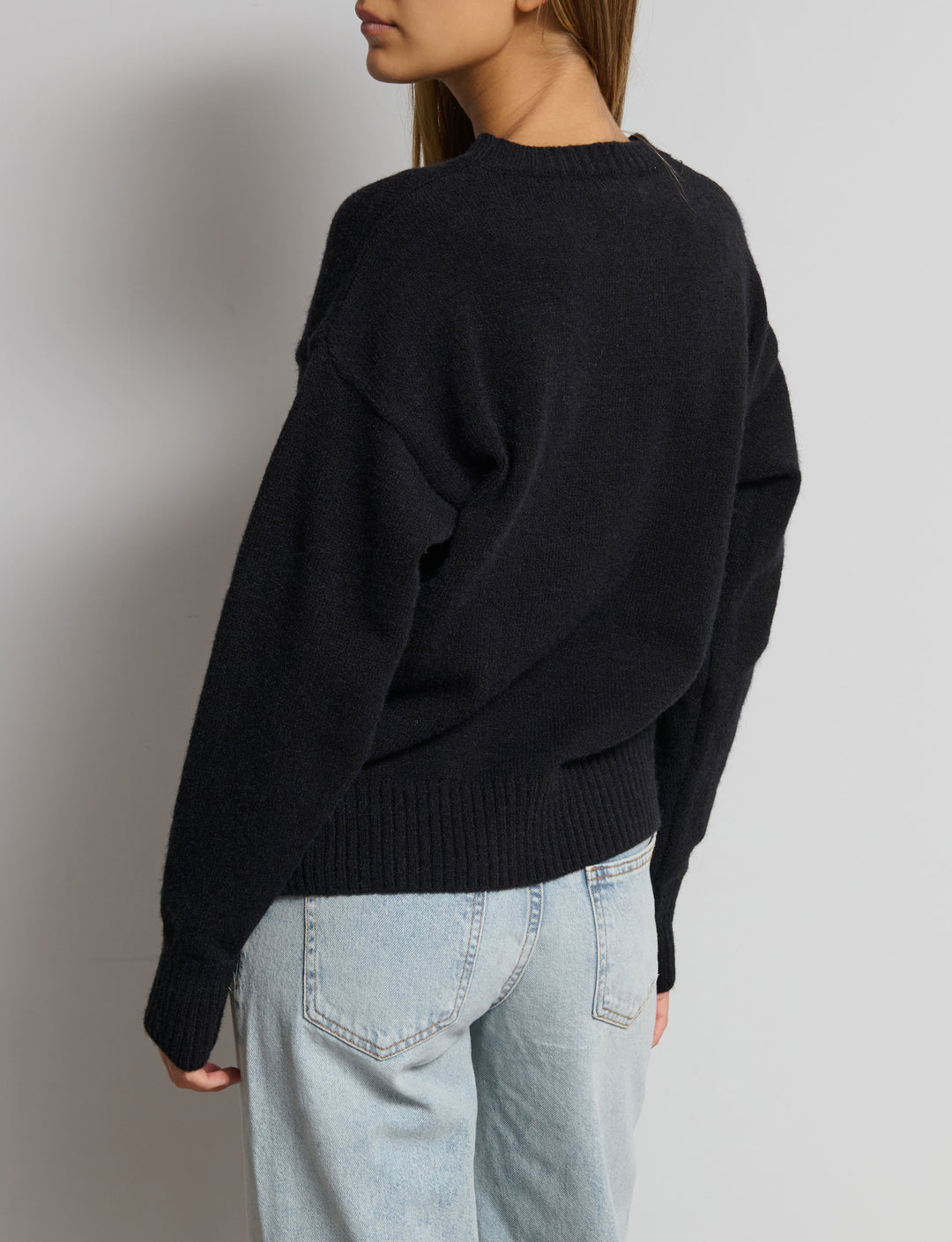 Maglione intarsio scritta