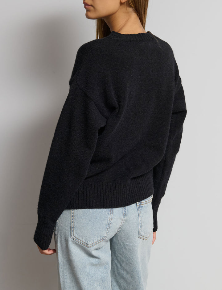 Maglione intarsio scritta