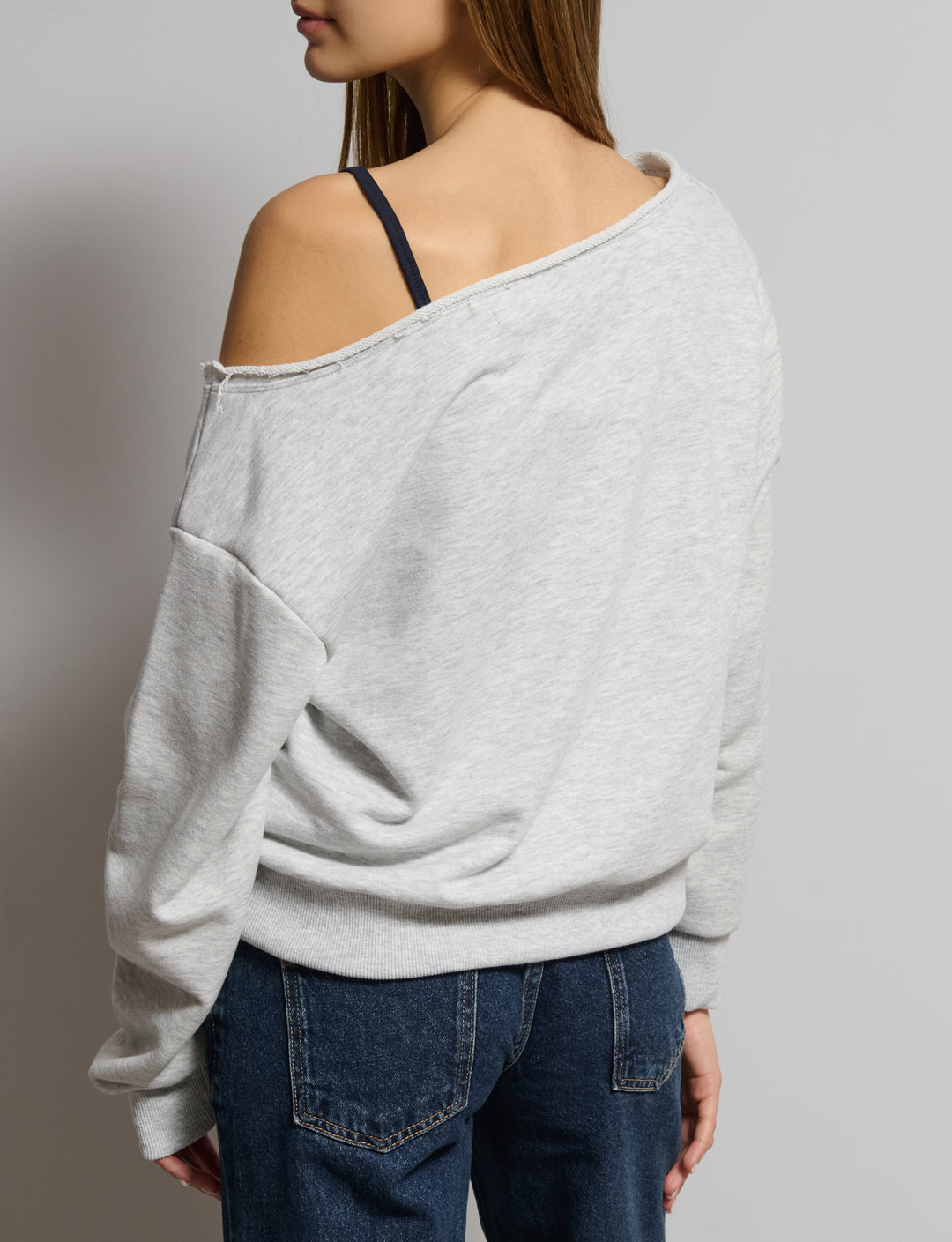 Felpa offshoulder con stampa