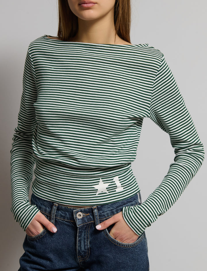 Top righe con stampa