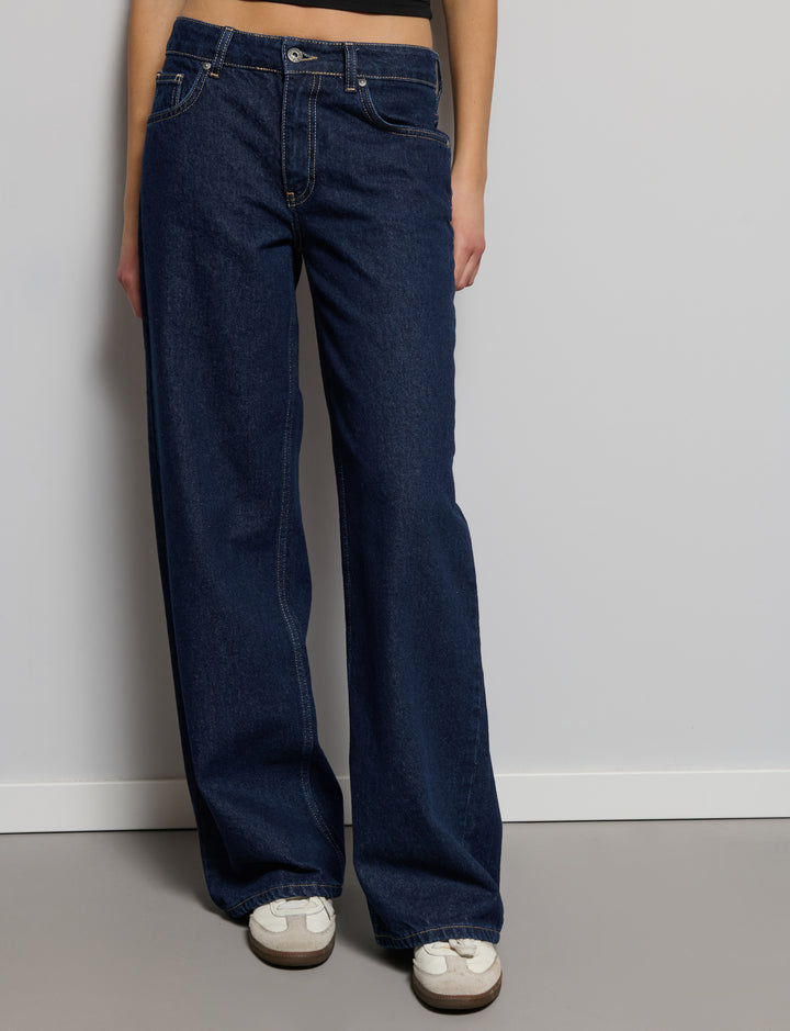 Jeans dritto fiocchi paillettes