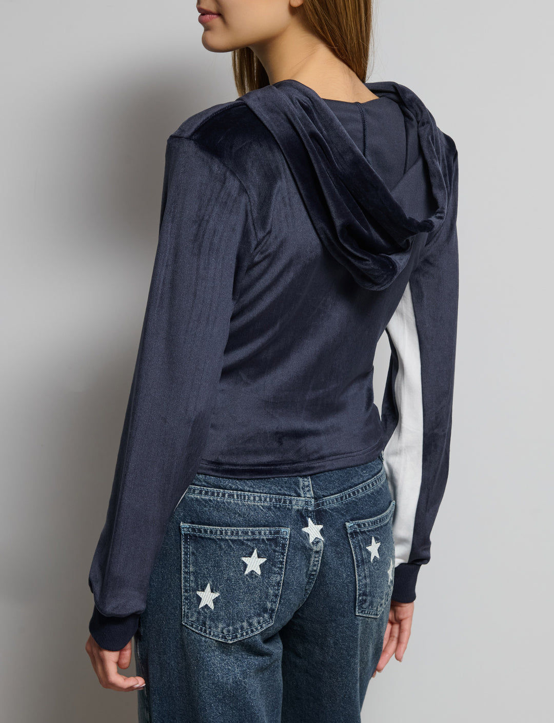 Felpa ciniglia ricamo