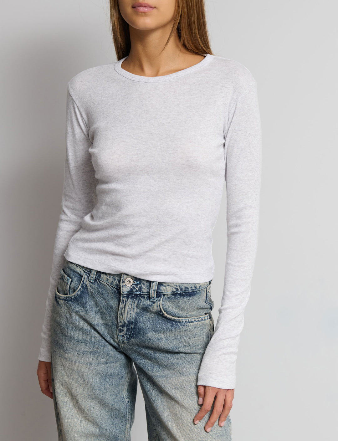 T-shirt basic maniche lunghe