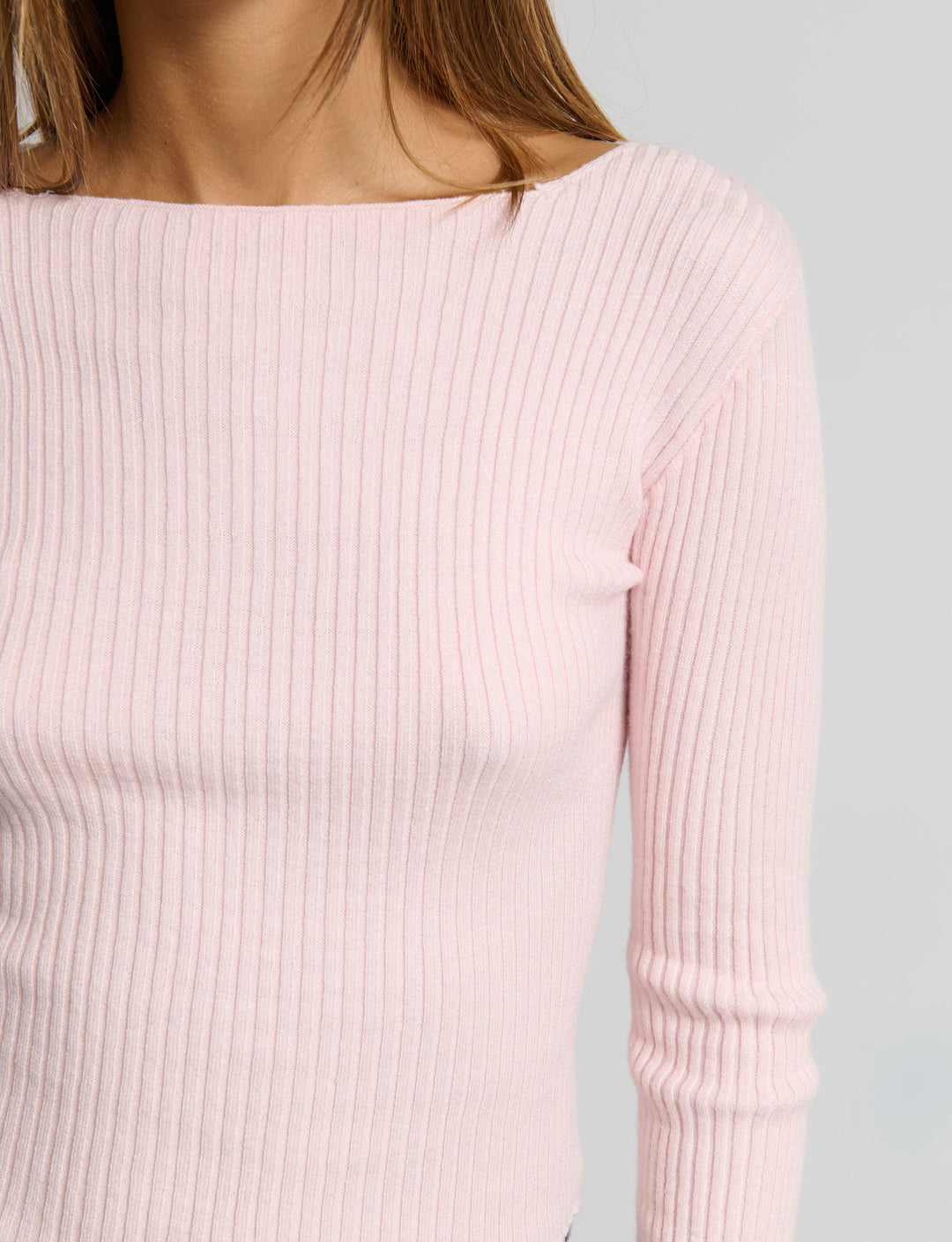 Maglia manica lunga a costine