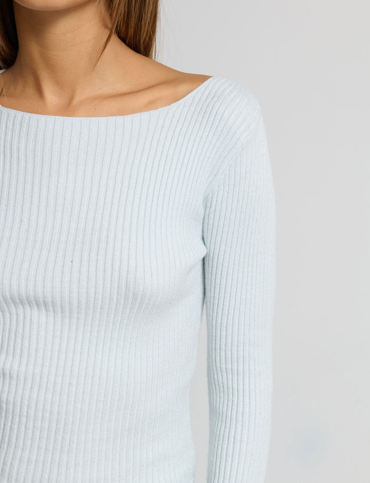 Maglia manica lunga a costine