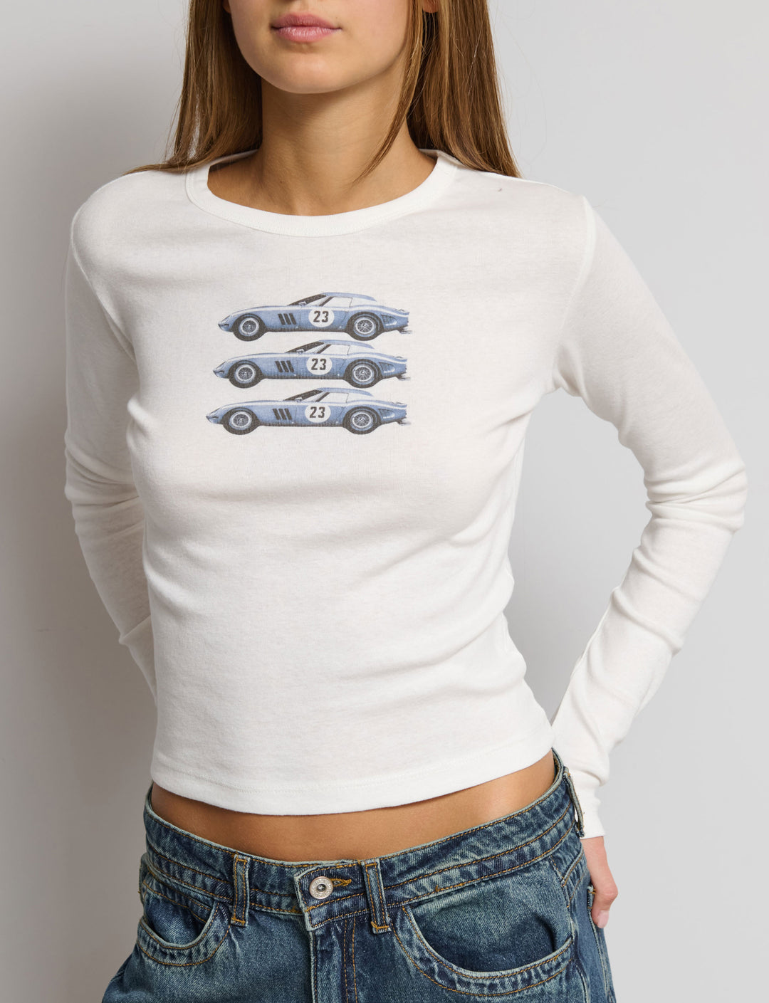 T-shirt manica lunga stampata