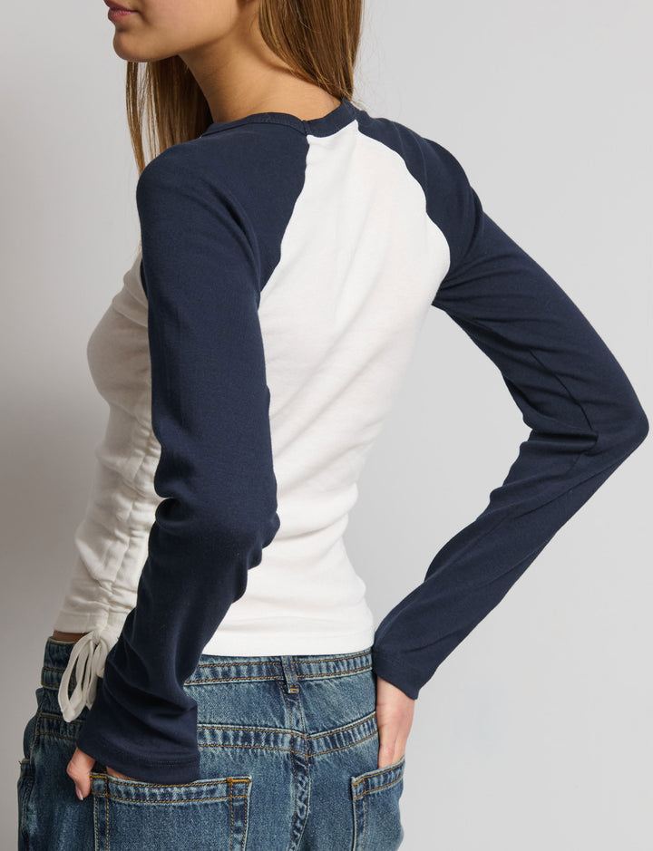 T-shirt raglan stampata