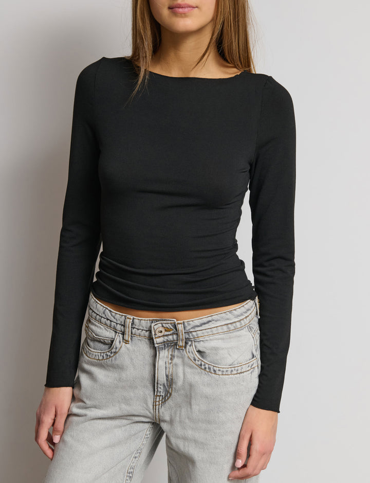 Maglietta aderente manica lunga