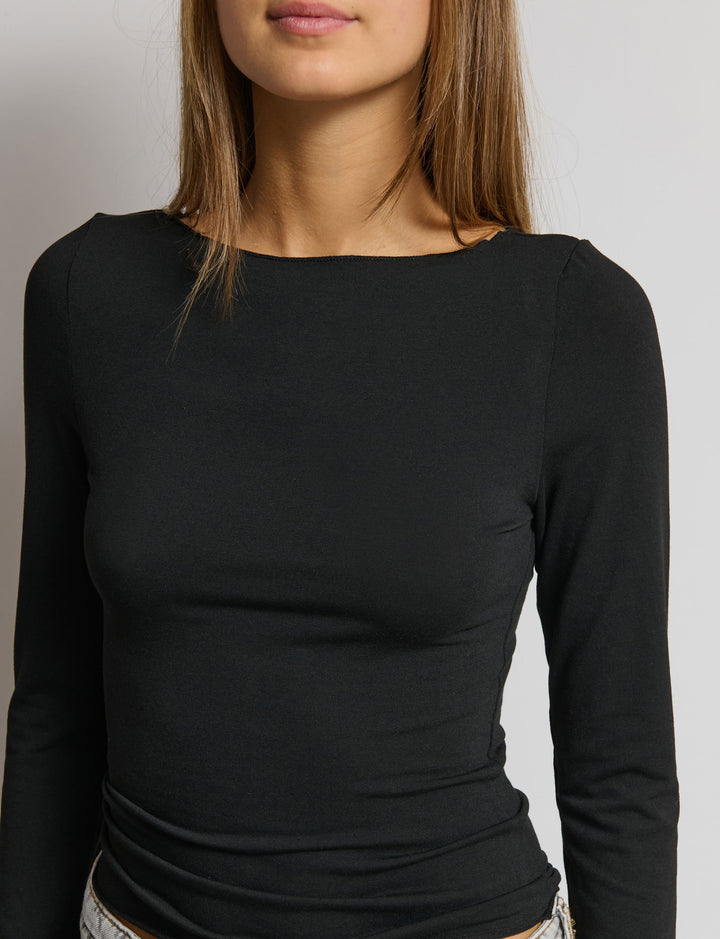 Maglietta aderente manica lunga